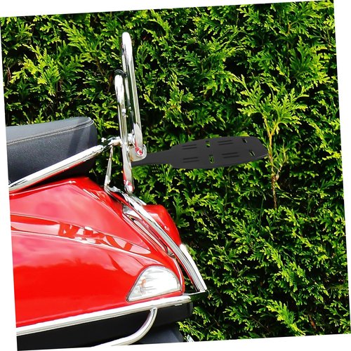 BUGUUYO Motorcycle Rear Luggage Rack Heavy-Duty Steel Storage Carrier for and Electric Vehicles Ample Space for Travel Needs Easy Installation Multifunctional Backrest Support