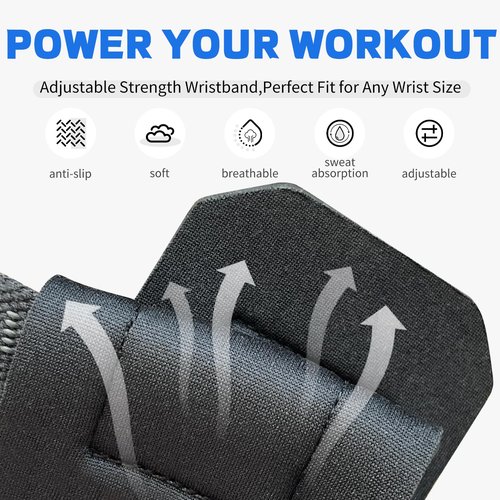 4 Pack Wrist Straps for Weightlifting with Wrist Support Band, Non-Slip & Padded Cotton Weight Lifting Wrist Wraps, Gymreapers Lifting Wrist Straps with Durable Velcro Reinforce Gym Straps Weight Lifting