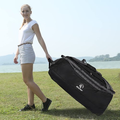 REDCAMP Foldable Duffle Bag with Wheels, 140l Black