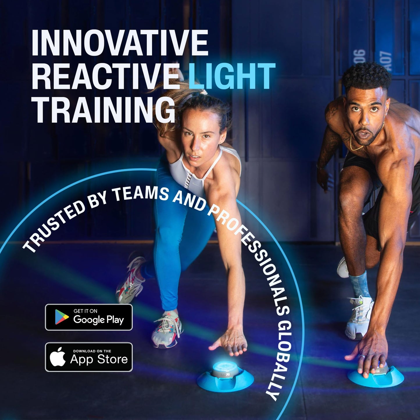 BlazePod Reaction Training Smart Pods for Speed, Agility & Cognitive Drills - Starter Bundle - App Access Included (4 Pods + 4 X Pod Bases, Functional Adaptors, Suction Cups, Straps)