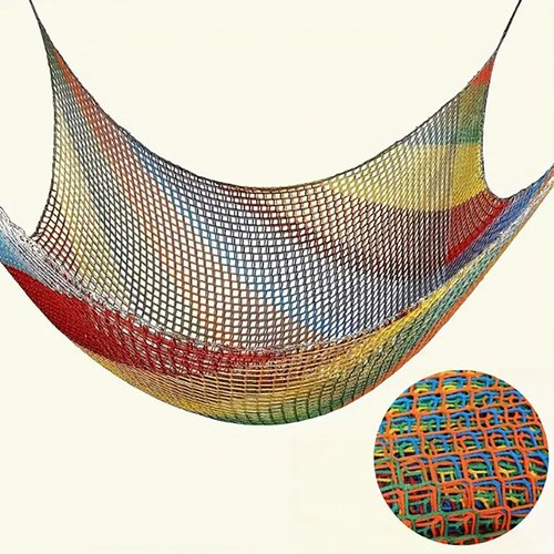 PSYCHEJOYS Climbing Cargo Net, Double Layers Playground Safety Net, Rope Bridge Nets, Small Aperture Hammock Net, for Treehouse,Obstacle Training,Back Yard(Size:1.5x2m)