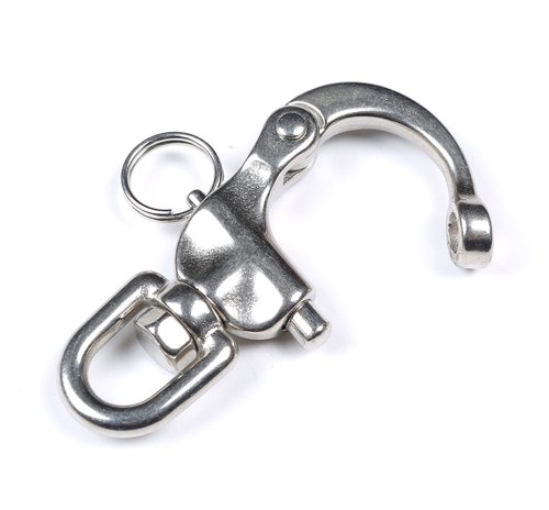 Mxeol Swivel Eye Snap Shackle Quick Release Bail Rigging Sailing Boat Marine Stainless Steel Clip Pair (2-3/4" Pair)