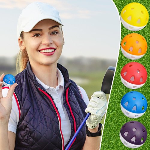 Simgoing 40 Pack Practice Golf Balls Bulk 42mm EVA Limited-Flight Golf Training Ball, High Visibility for Easy Tracking Hollow Airflow Limited Flight Balls for Home Backyard Indoor or Outdoor Unisex