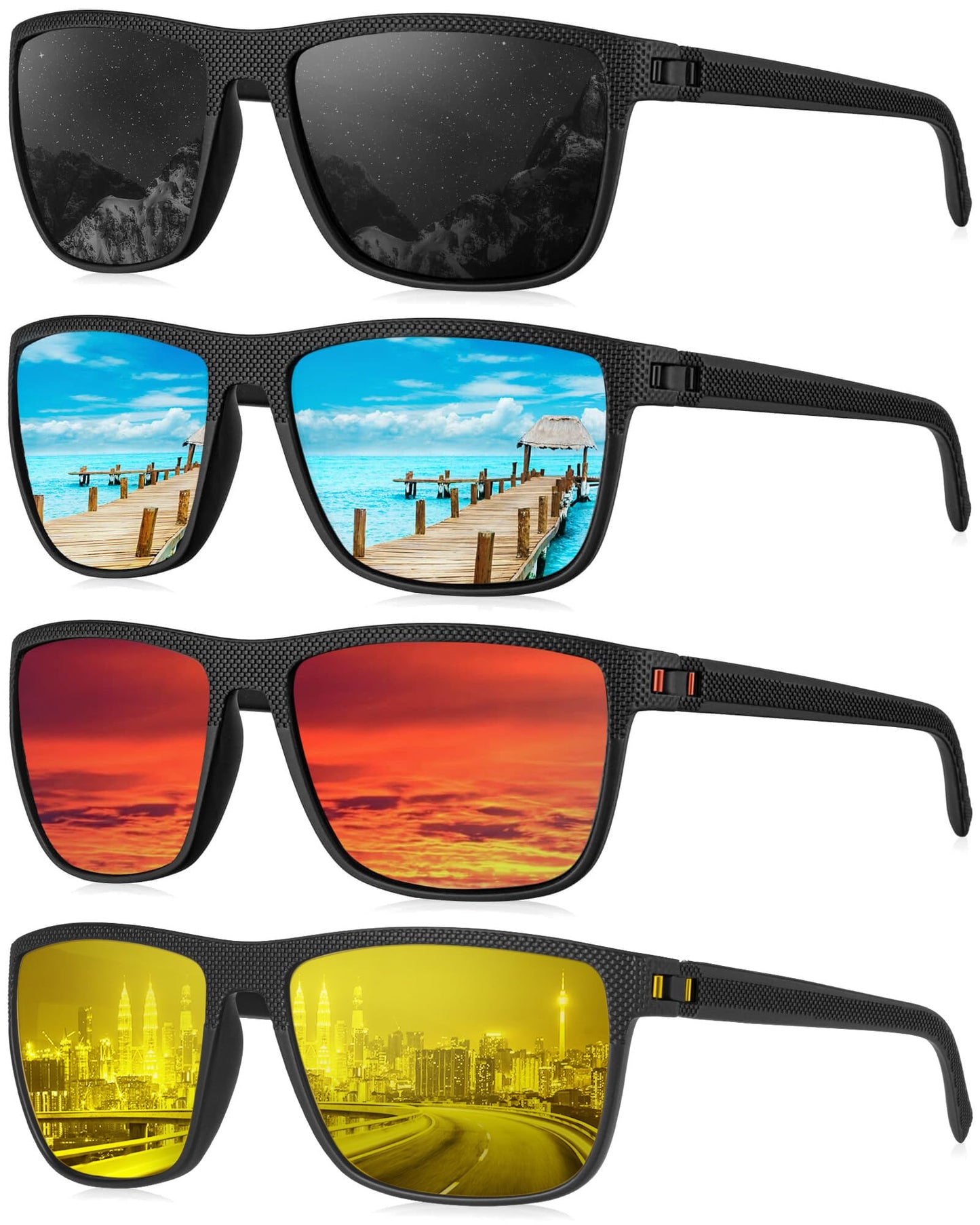 KALIYADI Mens Sun-Glasses Polarized Sunglasses-Men: Classic Sunglasses with Ultraviolet Protection for Driving Fishing Golf