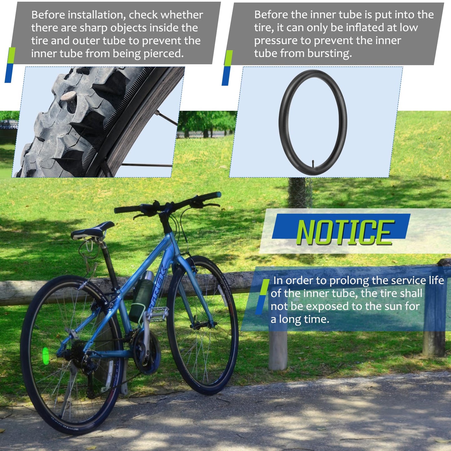 2-Pack Bike Tubes 26" x 1.75/2.125 AV Valve, 26x2.125 Bicycle Tube Compatible with 26x1.75 26 x 1.95 26 x 2.10 26 x 2.125, 26" Bike Rubber Tubes for Road/MTB/City Bikes by Hydencamm (2 of One Size)