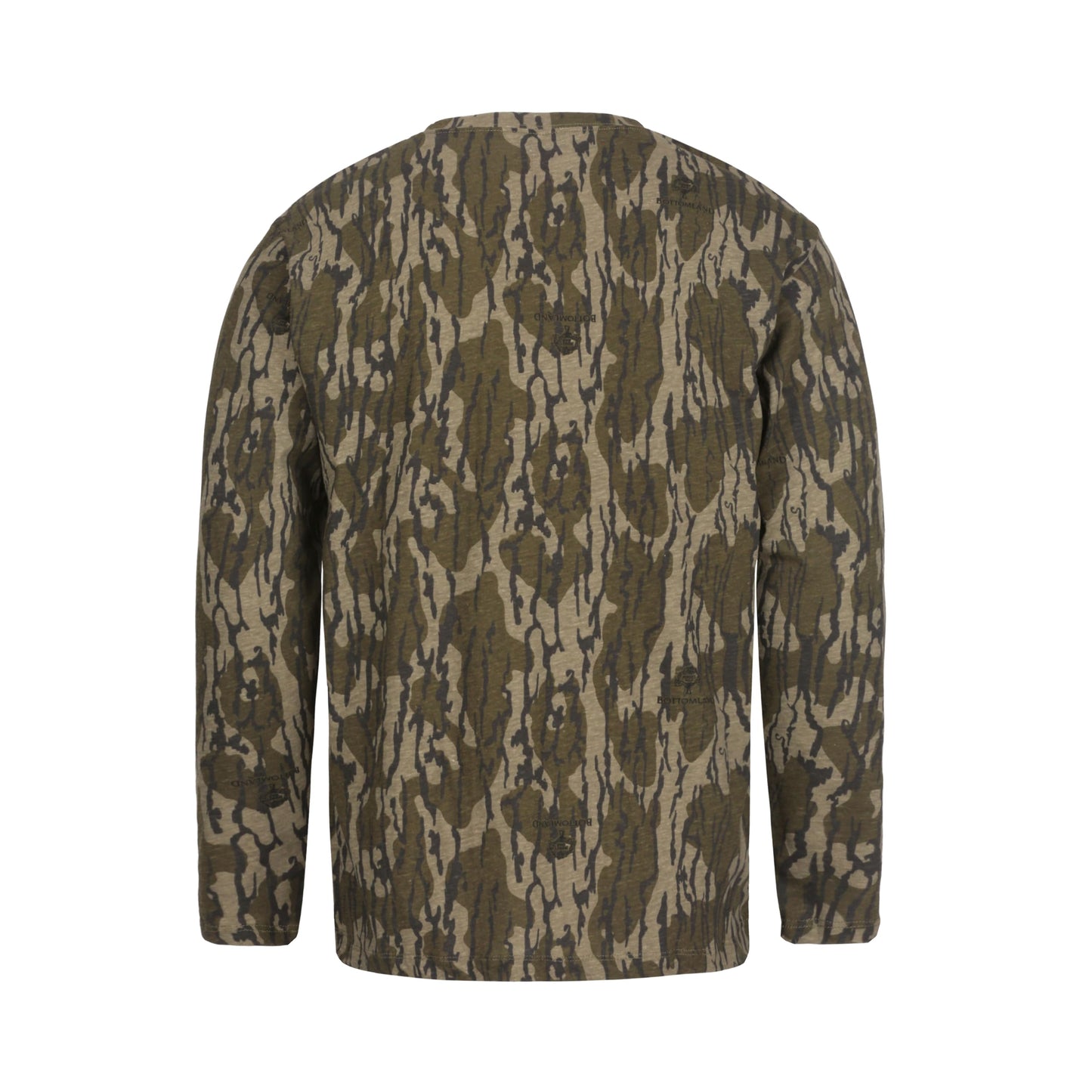 Mossy Oak Youth Long Sleeve Camo Shirt with Pocket | 100% Cotton Crewneck Shirt for Kids | Lightweight & Breathable Hunting Apparel for Boys | Perfect for Hunting, Fishing, Camping & Hiking | Large