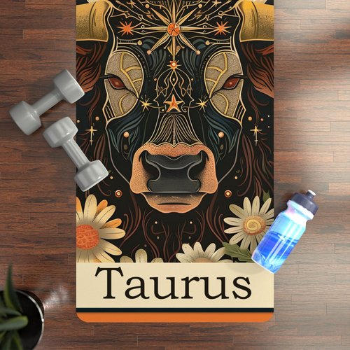 Queen of Wrap Taurus Eco Friendly Yoga Mat, Astrological Yoga Mat, Stretching Mat, Personal Growth Gift, Zodiac Yoga Gear