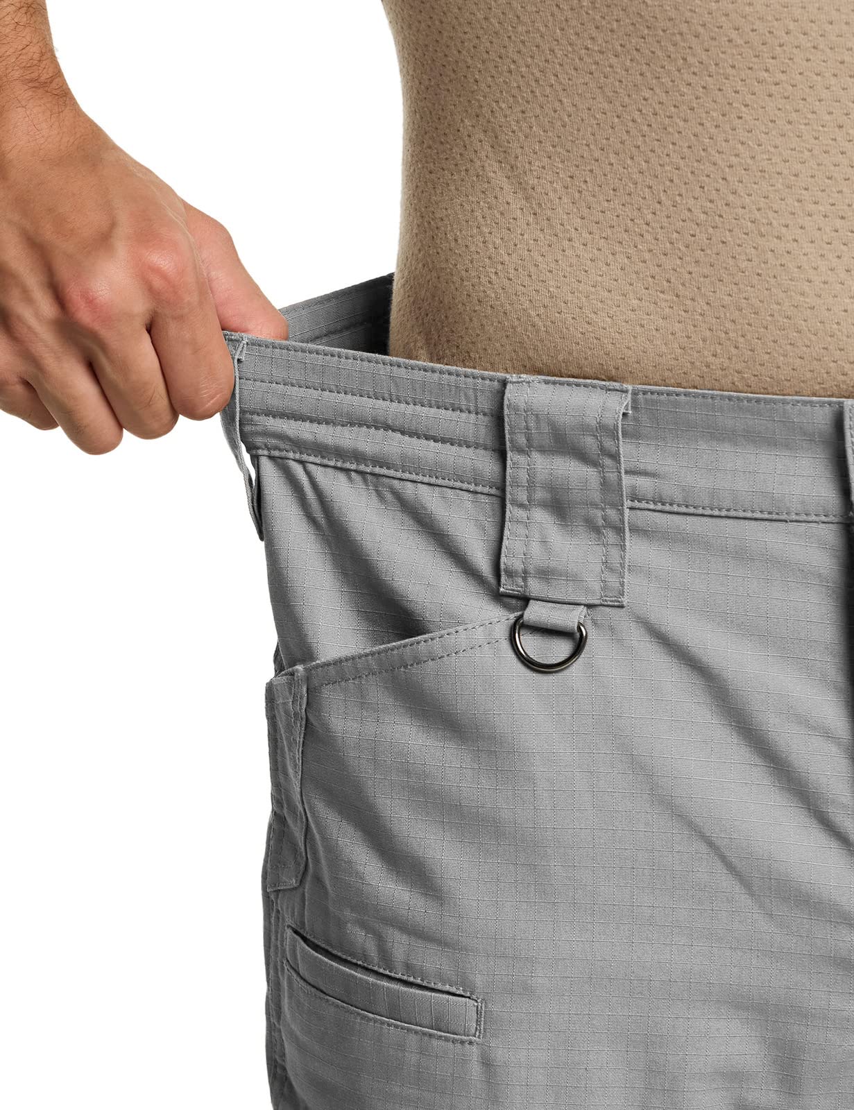 CQR Men's Tactical Pants, Water Resistant Ripstop Cargo Pants, Lightweight EDC Work Hiking Pants, Outdoor Apparel, Duratex Mag Pocket Stone, 40W x 32L