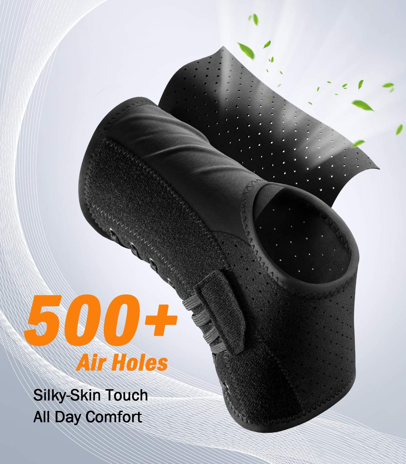 WHCOOL Slim-Fit Ankle Brace for Sprained Ankle, Quick Lace Up Ankle Support for Women Men with 2 Auto-Shaped Pads, Air Fabric Cool Ankle Stabilizer for Injury Recover, Running,Sports, L(13”-14”)