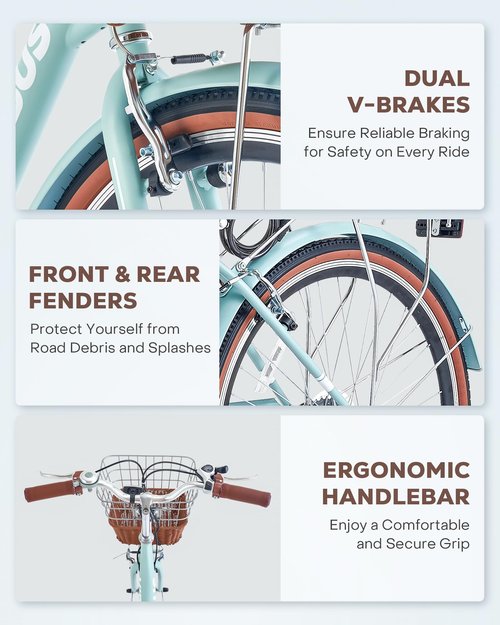 Viribus Womens Comfort Bike 26 Light Mint