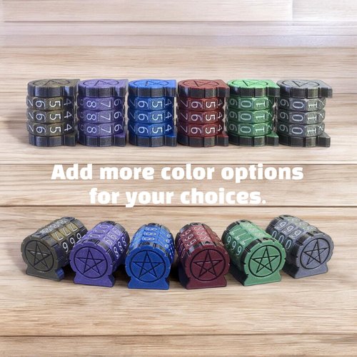 Lixusia Life Counter Health Tracker for Board Games, TTRPGs, and Card Games with Star Symbol, Compatible with MTG, Blue with White Numbers