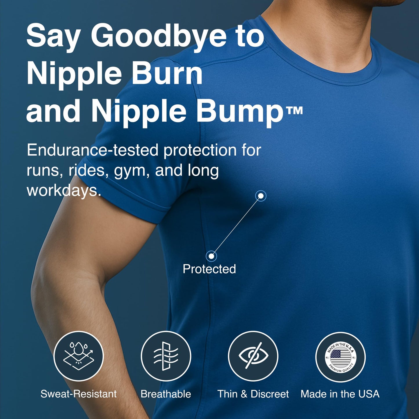 NipEaze - 4pack Value - The Original Transparent Nip Protector - Nipple Chafing Prevention; 62 pairs