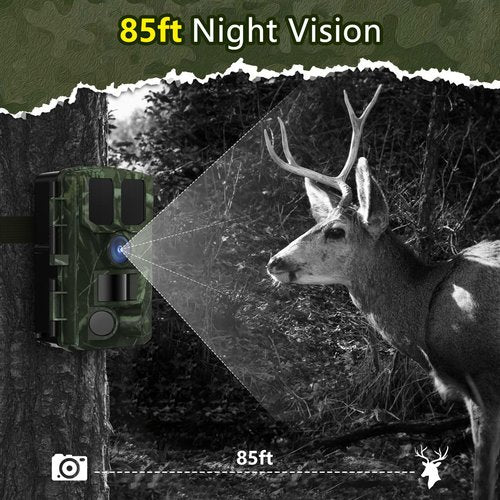 BoxLegend Trail Camera WiFi 4K 48MP Game Cameras with Night Vision Motion Activated Waterproof IP65 Trail Cam 32G SD Card 0.2s Trigger Time 120° Wide-Angle for Outdoor Wildlife Detection, Monitoring