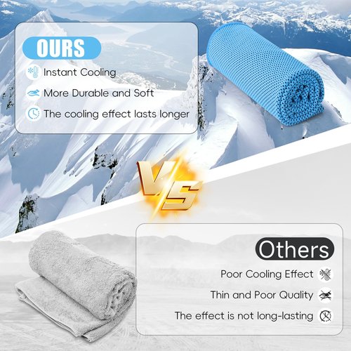NOOTPLONG Cooling Towels for Neck and Face, 40x12’’ Soft Breathable Sweat Towels, Microfiber Sport Towel for Yoga, Gym, Workout, Running, Golf, Travel, Cooling Neck Wrap for Hot Weather