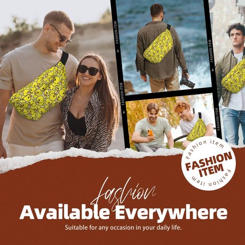 Cute Duck Print Fanny Pack for Women Fashion Belt Bag With Adjustable Strap Crossbody Waist Bags for Running,Hiking