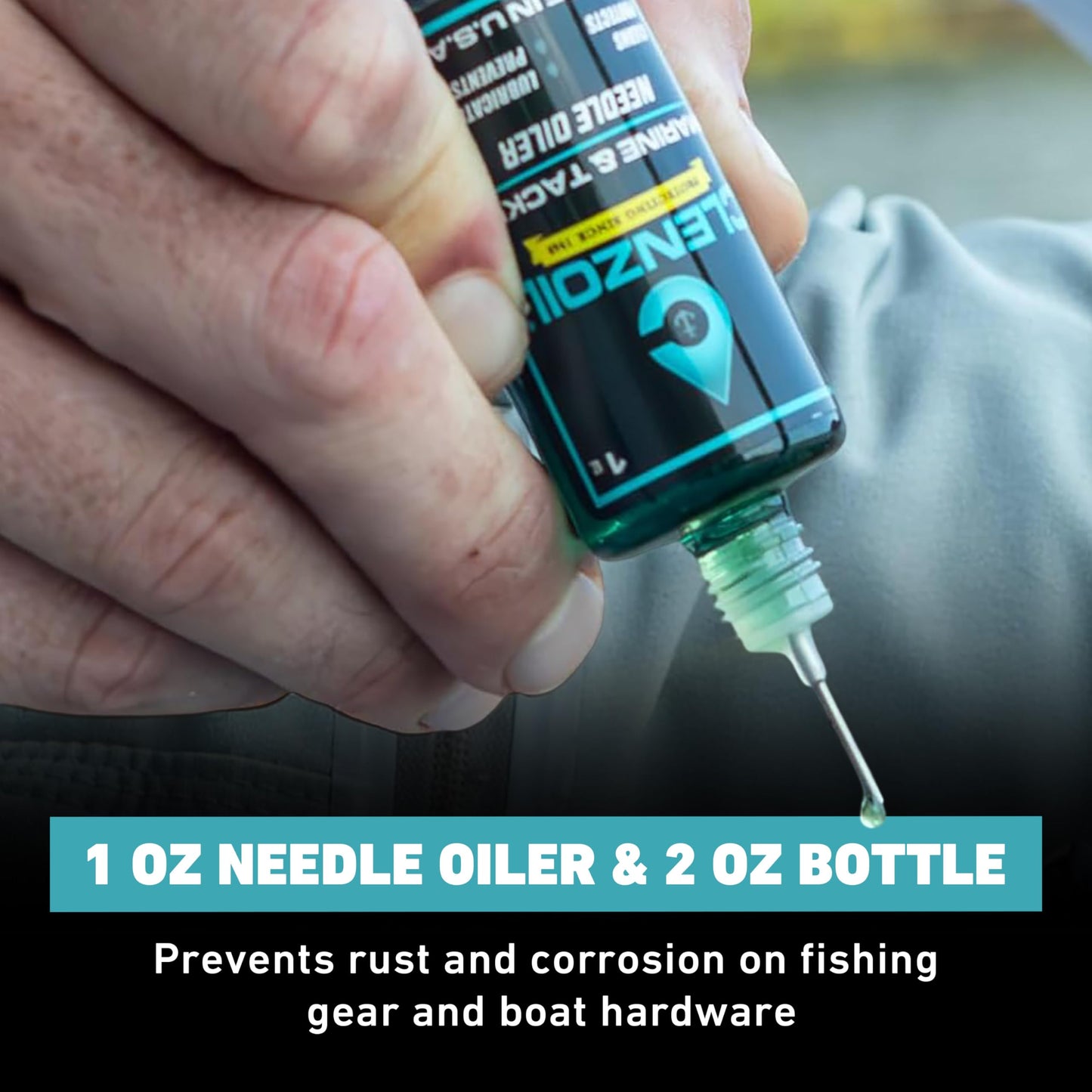 Clenzoil Marine & Tackle - Fishing Gear Oil Lubricant - for Fish Care Reels, Boat Motors, Downriggers & More - Easily Oils Applicator (Fishing Reel Oil)