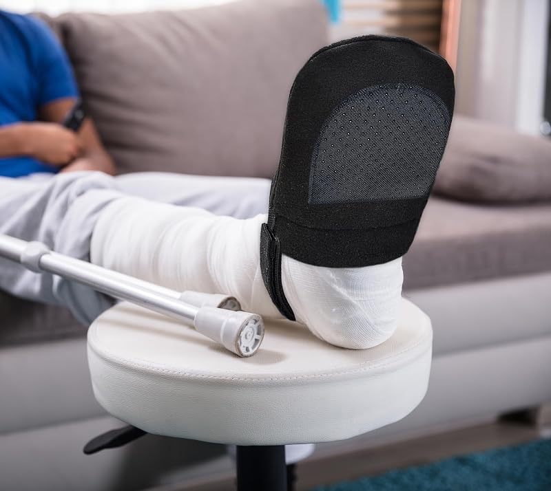 1 Pcs Cast Sock Cover for Foot - Black, Breathable Non-Slip Toe Cover