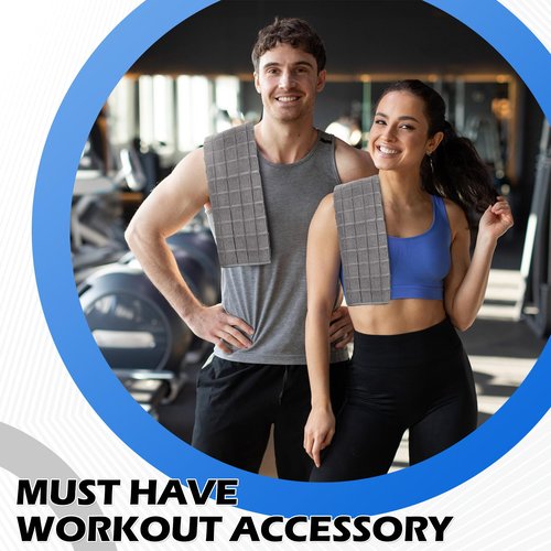 HOMERHYME Microfiber Gym Towels, 3 Pack Sweat Towels, 16 x 27 Inch Quick Dry Hand Towels, Absorbent Yoga Towels for Home Gym Bag, Beach Travel Sport Towel, Workout Equipment for Men & Women