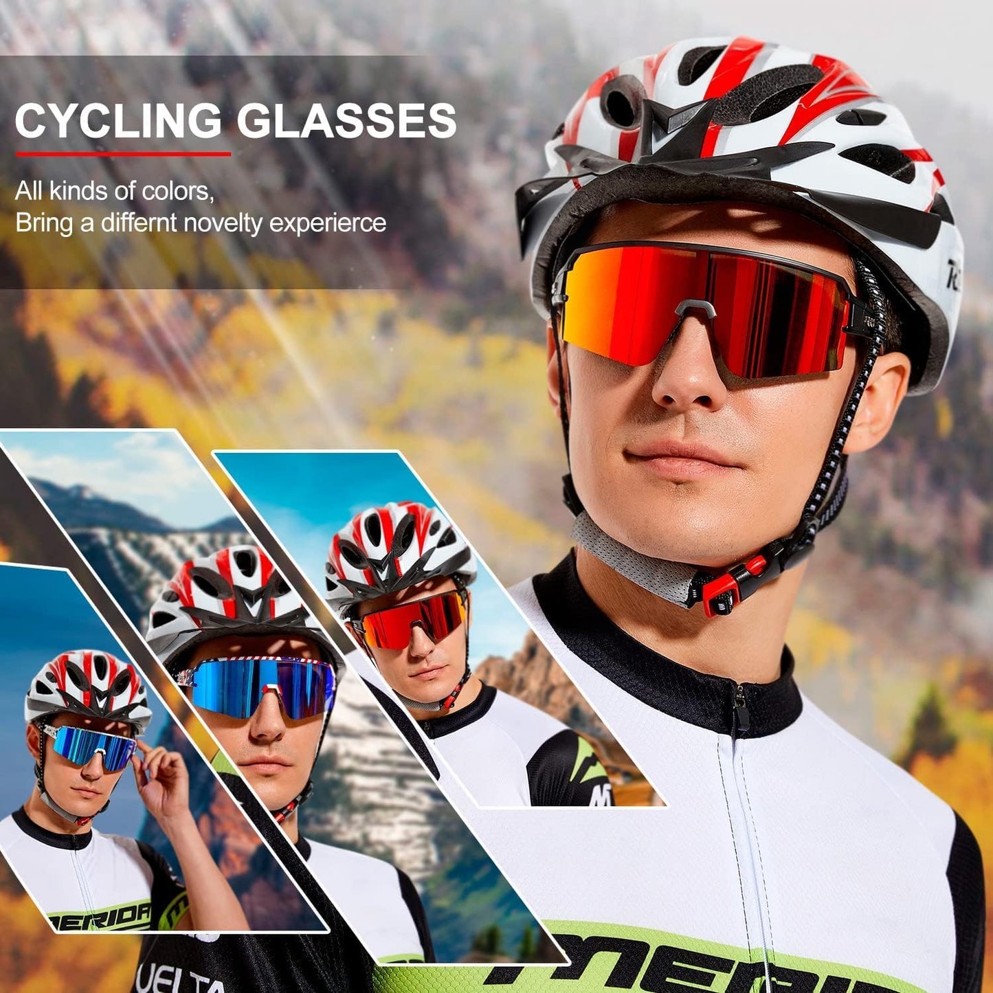 SPOSUNE Baseball Sunglasses Men Women Running Cycling Glasses, Polarized