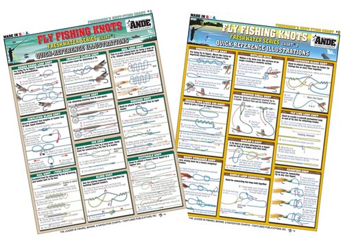 Fly Fishing Knot Set (Freshwater Series) - Waterproof Guide to 38 Essential Fly Knots | Portable & Built to Last | Double-Sided Easy to Read Diagrams | Fishermen's Fly Fishing Knot Tying
