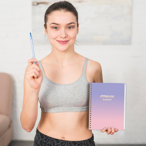 DOURA Workout Journal for Women, Fitness Journal, Workout Log Book Planner for Tracking, Progress and Achieving Your Wellness Goals-PUrple Gradient, A5 (5.6" x 8")
