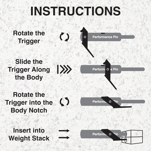 PERFORMANCE PIN The Original Drop Set Pins for Gym | One More Rep with Weight Stack Pins | Instant Transition to Lower Weights for More Reps | Proudly Made in America | 5/16" Pin | Black