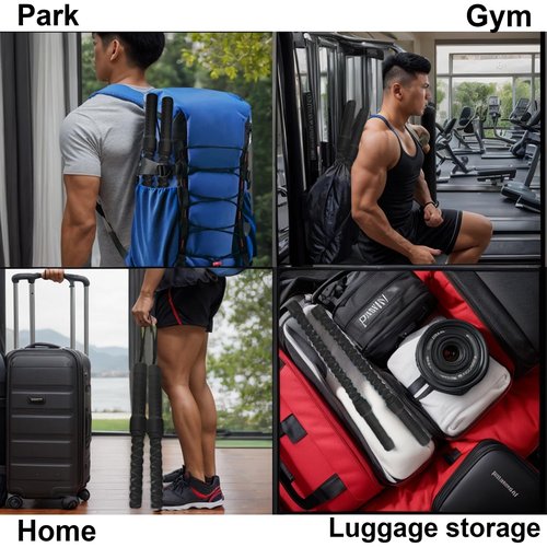 Dzorun Ropeless Battle Ropes Weighted Workout Rope Fitness Exercise Training Bar for Home Gym