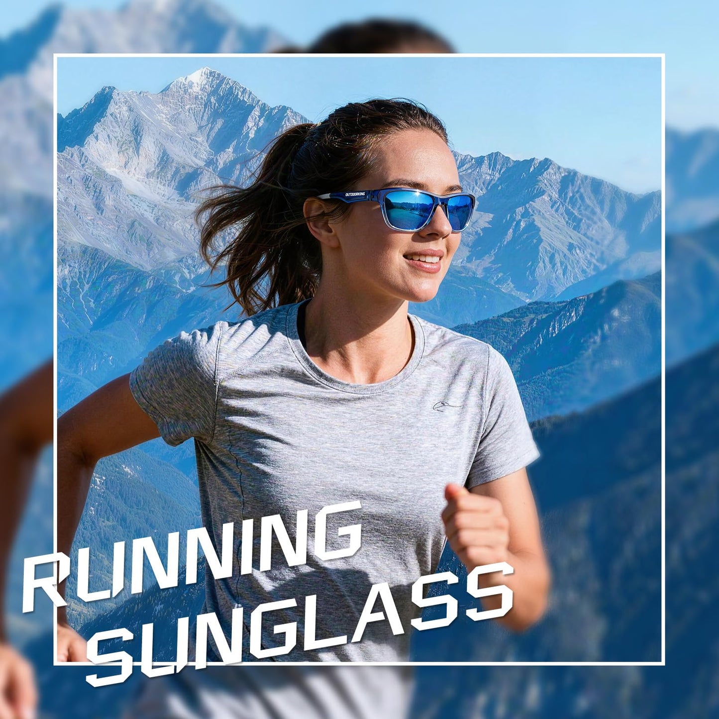 OUTDOORKING Polarized Running Sunglasses for Women Mens Sun Glasses for Cycling Fishing Driving Golf UV Protection