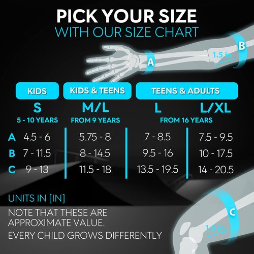 SKATEWIZ Boys Knee Pads and Elbow Pads Set - Wrist Guards for Skating - SMASH - Size S Blue Purple - Knee Pads for Kids, Roller Skates Scooter Skateboard Pads for Kids 8-14