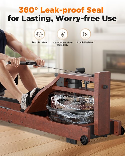 YOSUDA Water Rowing Machines for Home Use- Foldable Rower Machine 400LBS Weight Capacity with Dedicated Monitor & Bluetooth APP, Comfortable Seat