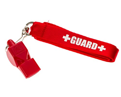 BLARIX Guard Whistle and Lanyard with Print (Red and Red)