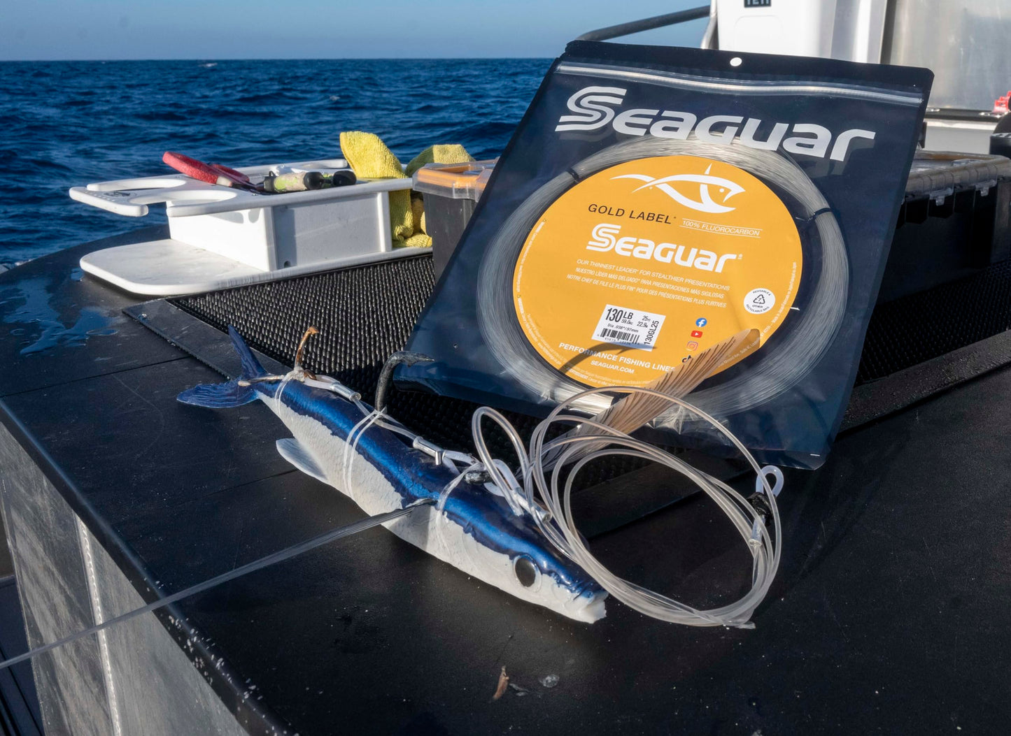 Seaguar Gold Label Big Game 100% Fluorocarbon Fishing Line Leader (Coil), 180lbs, 25 Yards - Break Strength/Length, Clear - 180GL25