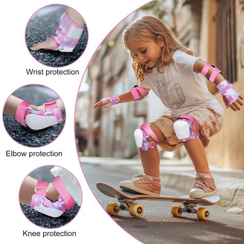 YooxArmor Kids Knee Pads and Elbow Pads Set for Children Ages 3-5/5-8, Toddler Knee Pads Kid Protective Gear Set for Roller Skating,Cycling, Skateboard, Inline Skating, Scooter Riding Sports
