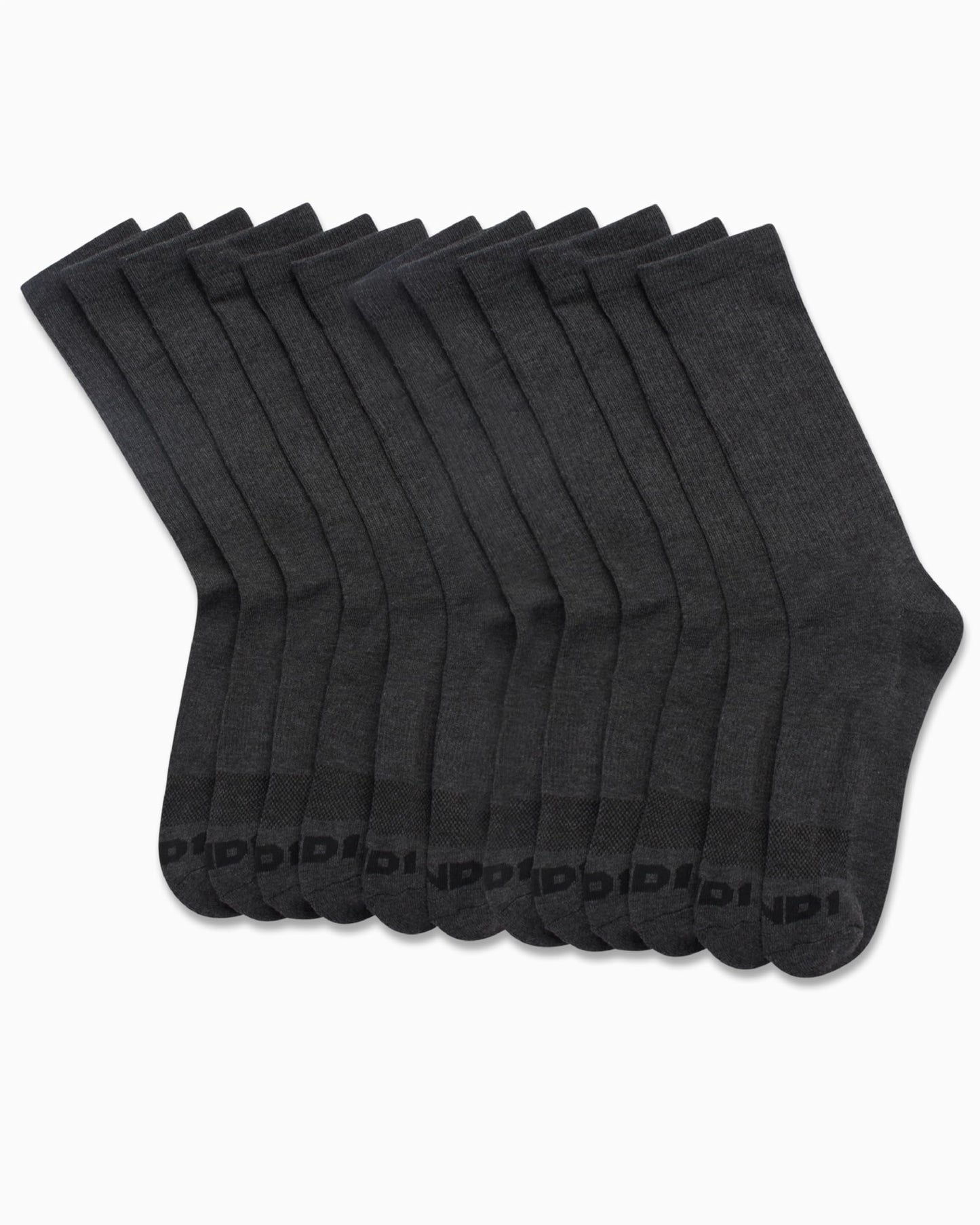 AND1 Mens Crew Socks 12 Pack Cushioned Athletic Socks