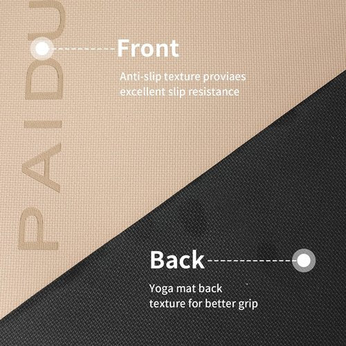 PAIDU Yoga Mat Non Slip Anti-tear,extra thick-2/5 inch（10MM）High Resiliency Professional POE Yoga Mats for Women Men Kids,72"x24"inch,Workout, Yoga, Pilates and Floor Exercise, with Carrier Strap