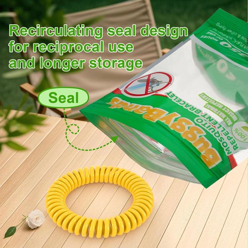 BuggyBands 48 Pack Mosquito Repellent Bracelets, Individually Wrapped, DEET Free, Natural and Waterproof Bands