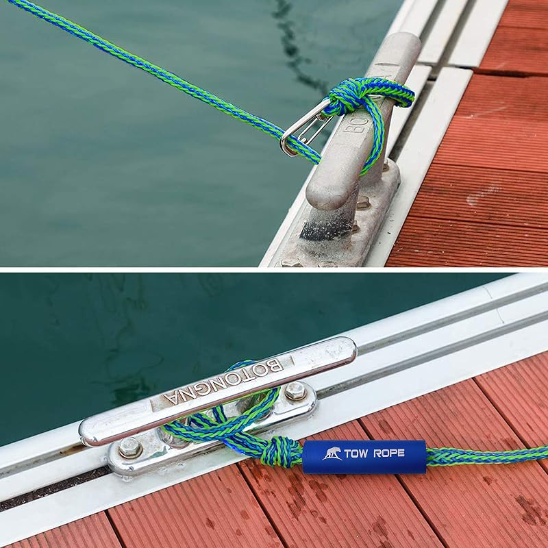 2 Pack PWC Docking Lines with Clip & Loop, Heavy Duty Braided Boat Rope 2200 lbs - Variation of THIS listing