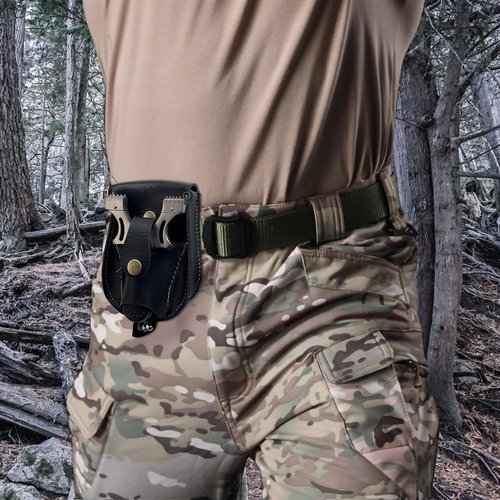 RCZZSUWE Slingshot, Hunting Sling Shot Set for Adults, Professional Stainless Steel Tactical Slingshots, High Velocity Catapult with Ammo Balls, Rubber Bands, Ammo Pouch, Target（Black）