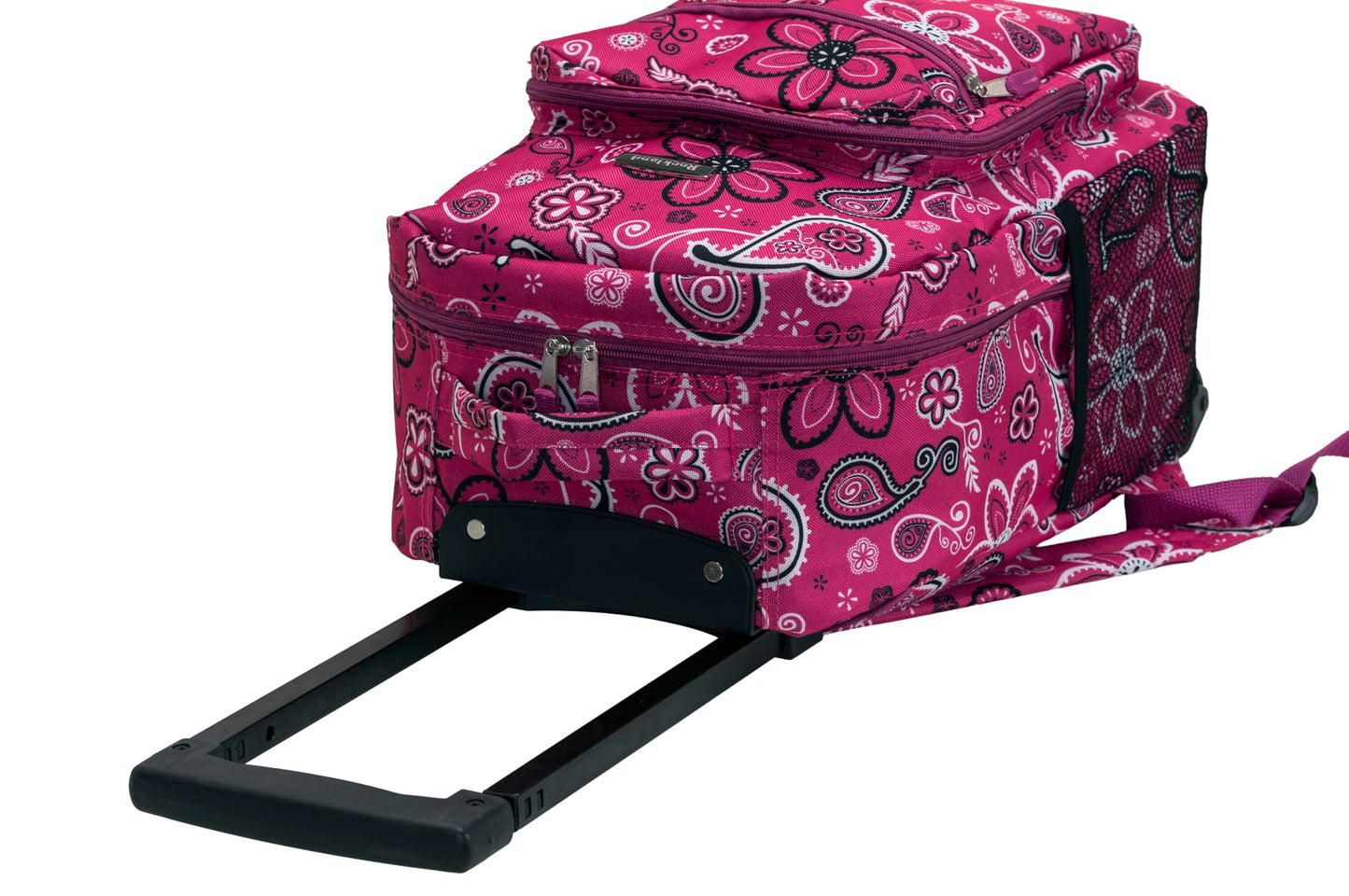 Rockland Double Handle 17" Rolling Backpack, Bandana