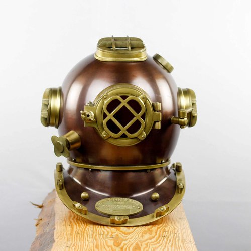 6" Scuba Diving Nautical Helmet | Maritime Ship's Decorative Helmet | Nagina International (6 Inches, Scutter Brown)