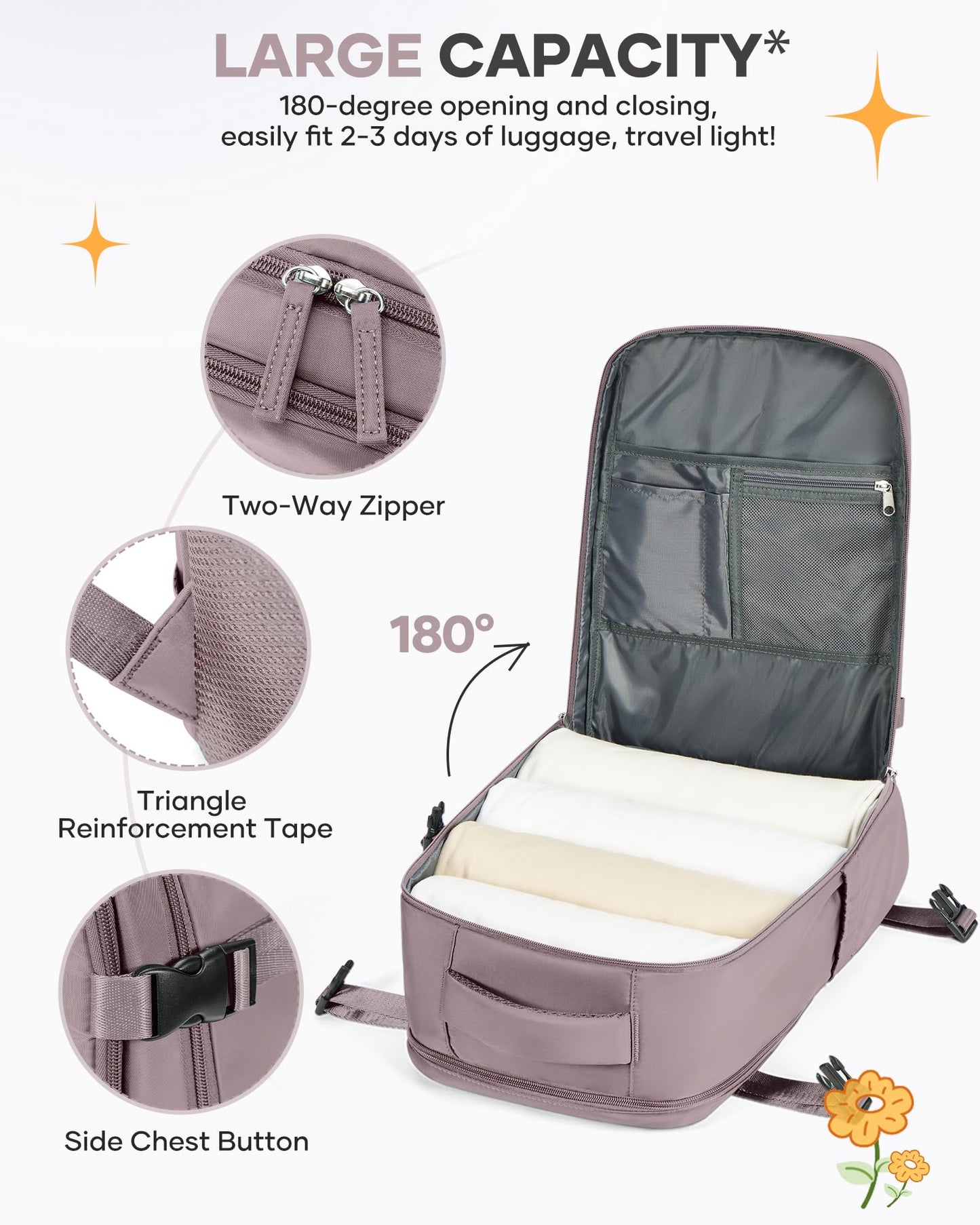 Travel Backpack Carry On Flight Aapproved Personal Item Travel Bag Mochila De Viaje Travel Backpack For Men Spirit Airlines Personal Item Bag 18x14x8 Carry On Backpack For Airplanes Lotus Root Pink