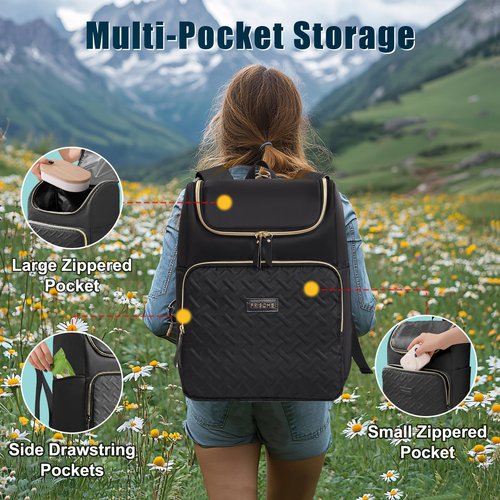 Stillithou Backpack Coolers Insulated Leak Proof for Women Men, 35 Cans Large Capacity Waterproof Cooler Backpack, Soft Portable Cooler Bag for Beach Travel Camping Picnic Work, Black