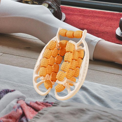 ChuYiElegance 29 Point Roller for Leg Massage Handheld Tool for Body Relaxation and Fitness, Orange