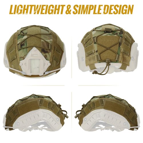 OneTigris Helmet Cover - Tactical Fast Helmet Camouflage Cloth Cover for Ops-Core Fast PJ Helmet in Size M/L, PJ/MH Helmet in Size M/L(Helmet Not Included), Multicam