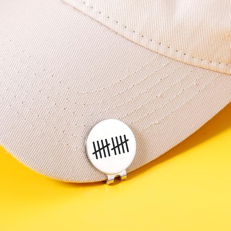 10th Anniversary Golf Ball Marker Hat Clip for Him - 10 Year Gift