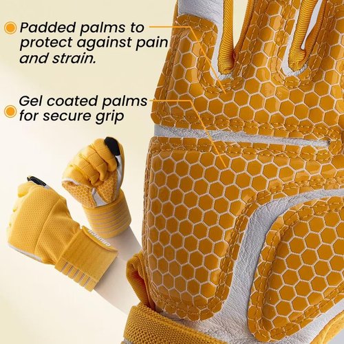 CRUNCHQUENCH-FlexGrip ??Goat Leather Palm Weightlifting Gloves, Silicone Grip, Breathable, Touchscreen, Multi-Use Fitness Gear for Men & Women XL