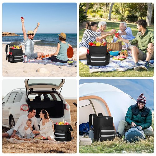 Backpack Cooler - 54 Cans Insulated Leak Proof Cooler Backpack for Men & Women, Cooler Bag Portable Picnic Camping Beach Hiking BBQ Lunch Backpack for Men and Women