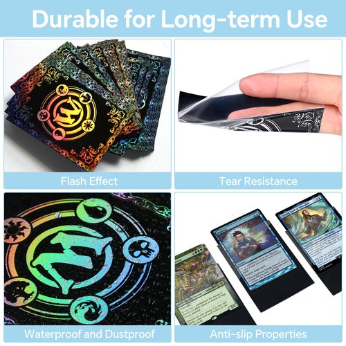 60CT MTG Card Sleeves, Textured Back Art Sleeve, MTG Sleeves Matte Back Finish, 66x92mm Card Sleeve for Baseball Cards,Trading Cards,Game Cards