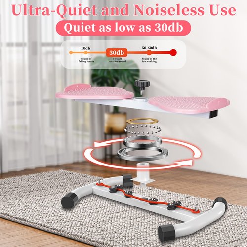 TREEFIA Ab Twister Board, Flexforge Pilates Twister, Waist Twisting Machine - 300 lbs, Pilates Waist Twister for Women Belly Fat Loss, Home Gym Equipment for Women/Men
