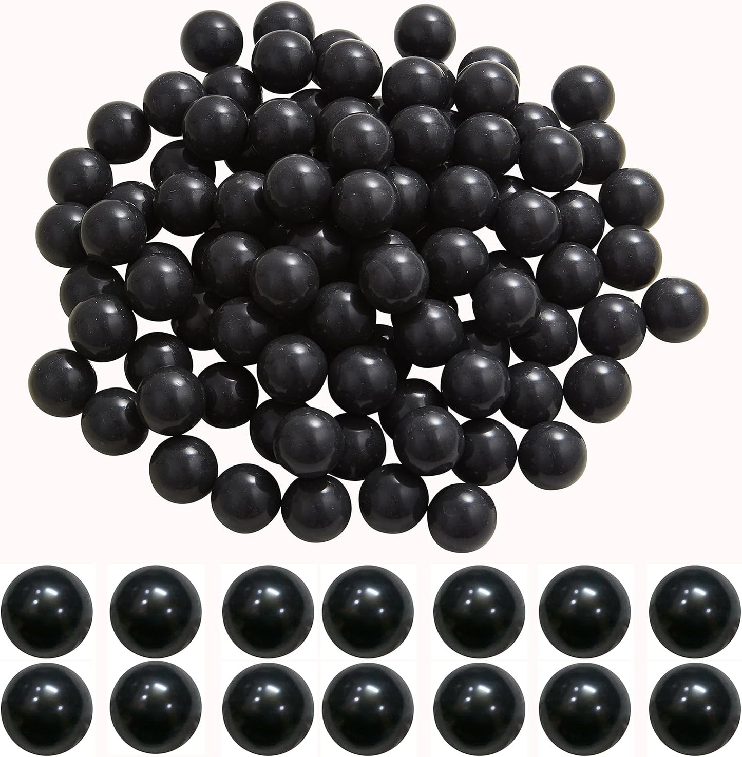 100 X .68 Cal Paintball Kinetic Rounds for Self Defense and Practice, Reusable .68 Caliber Paintball Ammo Solid Nylon Balls Projectile Fit for Byrna SD/LE/EP, Salt Supply S2 and T4E HDR68 (3.7 Grams)